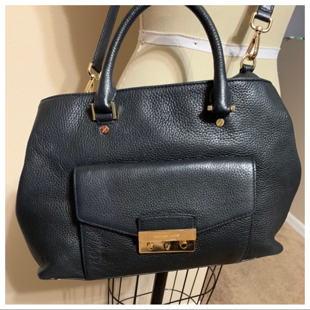 Michael Kors black leather crossbody